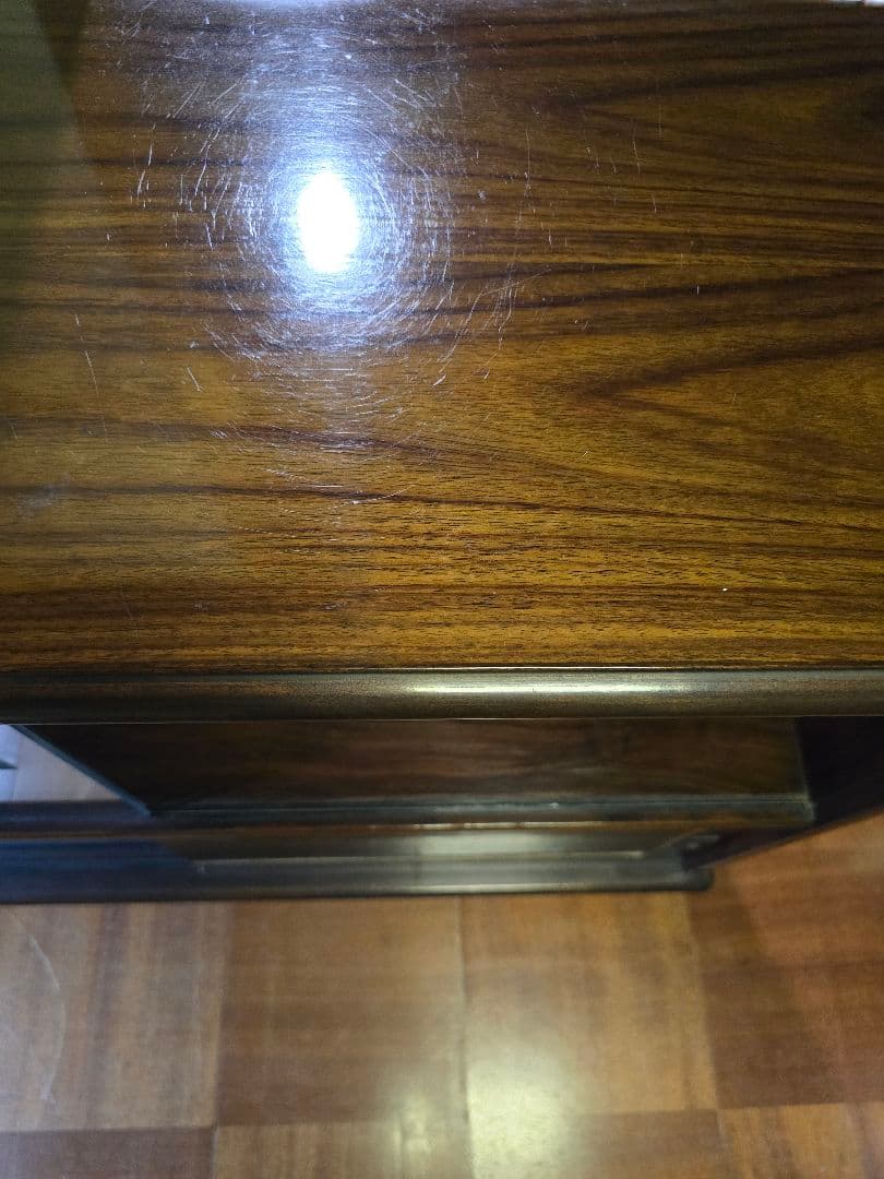 和風ダークブラウンキャビネット茶箪笥 飾り棚 サイドボード