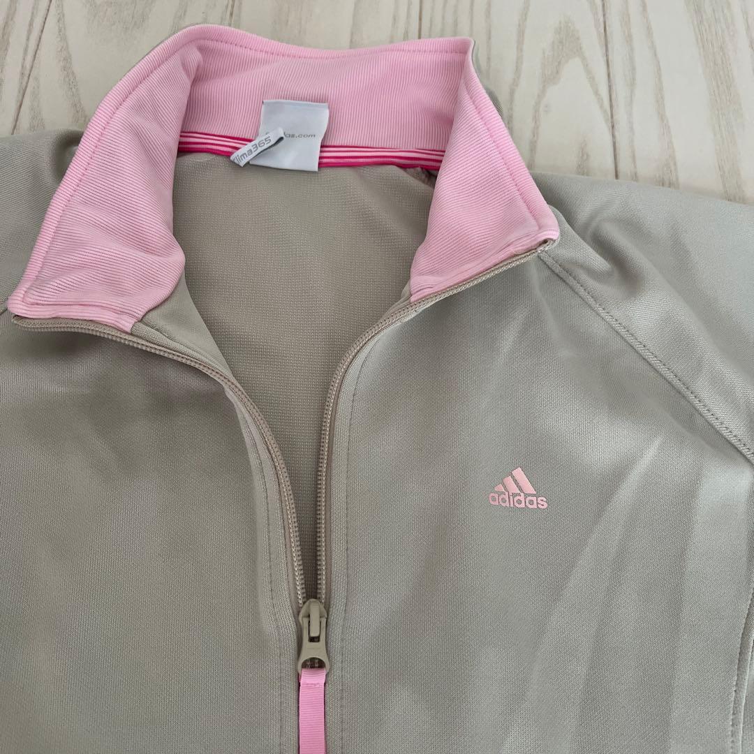 adidas ジャージ上下セット ベージュ・ピンク　レディース