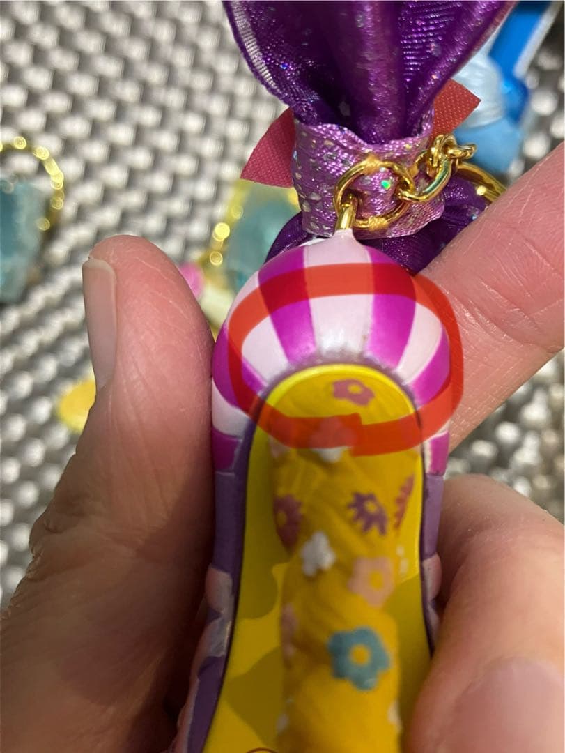 ディズニー　プリンセス　靴型キーホルダー