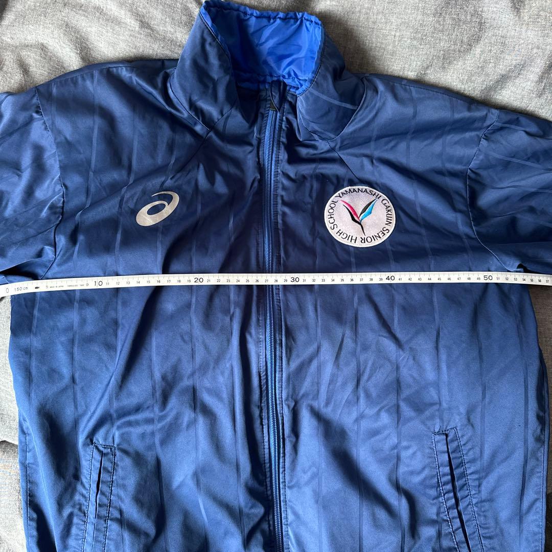 山梨学院高校　サッカー部　ウォーマー　XL アシックス　ネイビー　高校サッカー