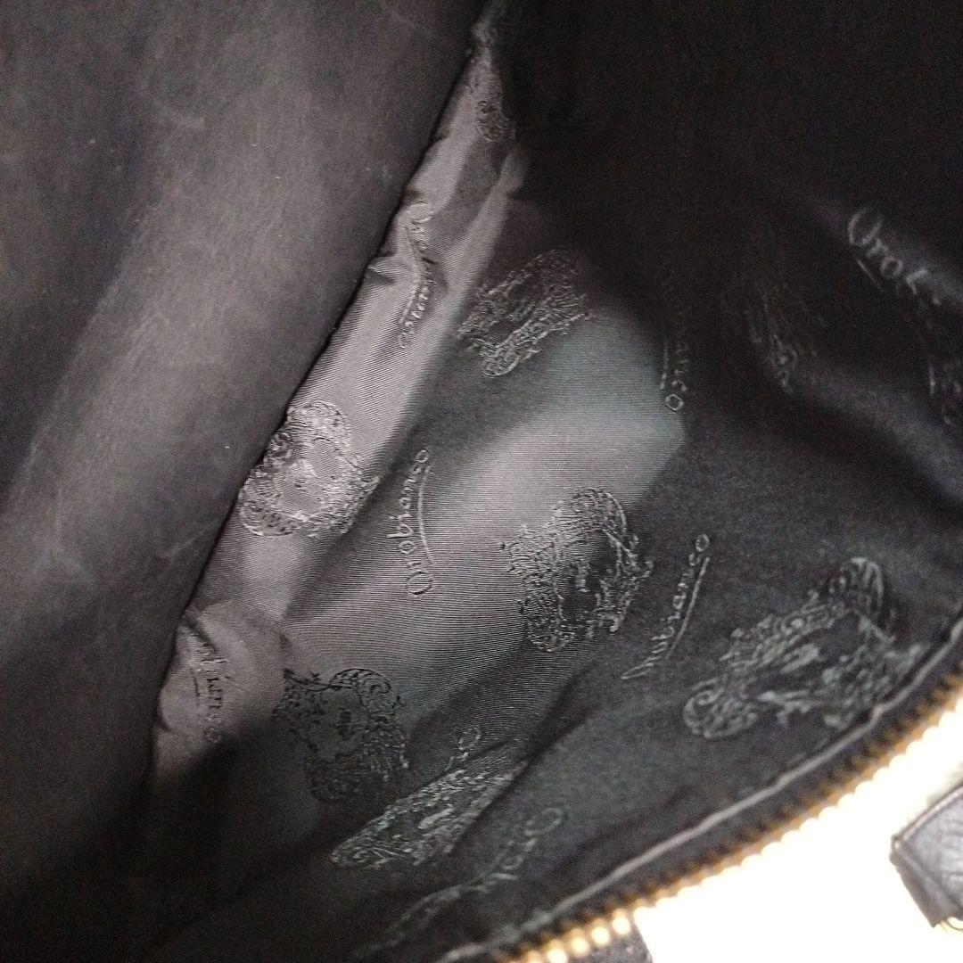 オロビアンコ クロコ型押し レザー ショルダーバッグ ブラック y2k 希少