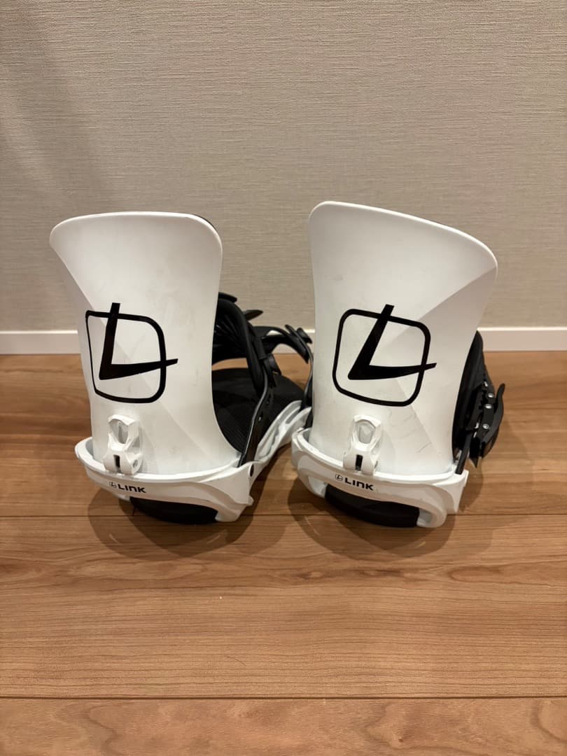 LINK E-LINK スノーボードビンディング ホワイト/ブラック