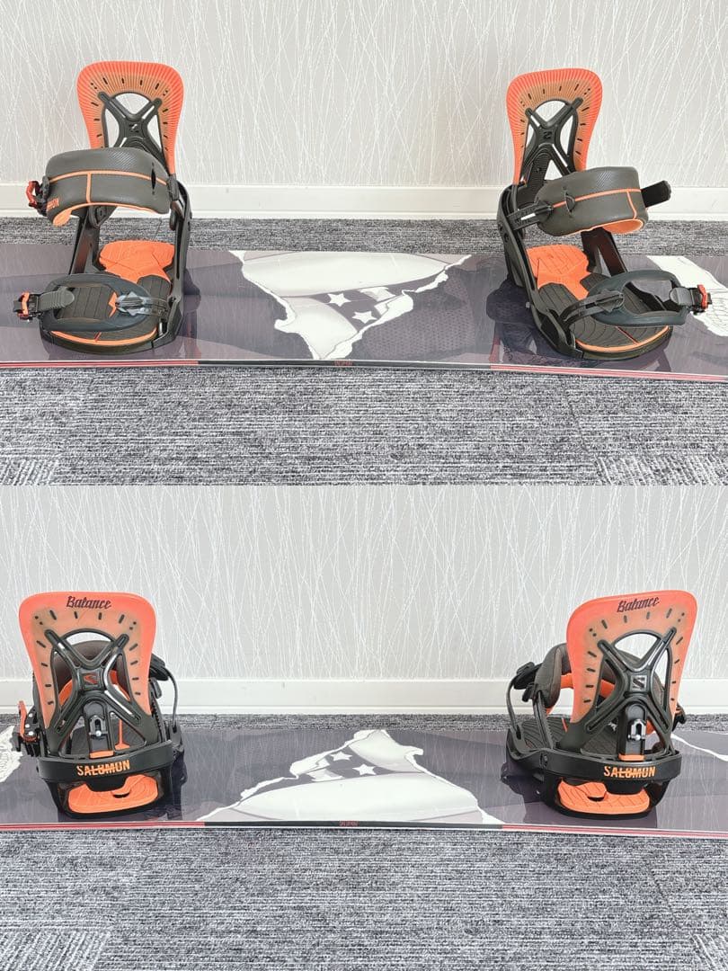 83美品❗️超豪華❗️サロモン メンズスノーボードセット★スノボ154cm+ビン付