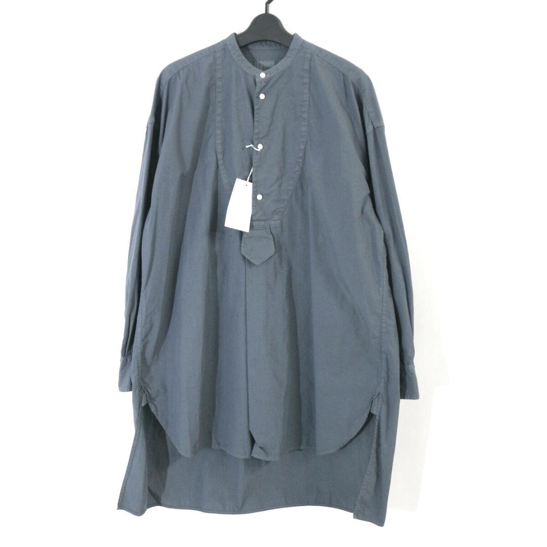 トゥジュー 24AW ガーメントダイコットンポプリンタキシードロングシャツ