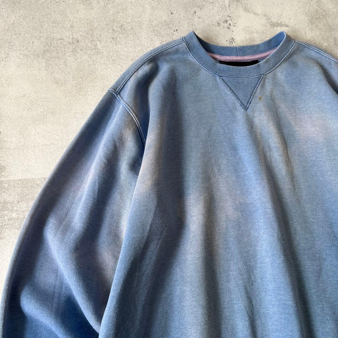 T*a様 一点物 Boro　鬼フェード　ボロ スウェット　褪色　青　ヘビーウェイ