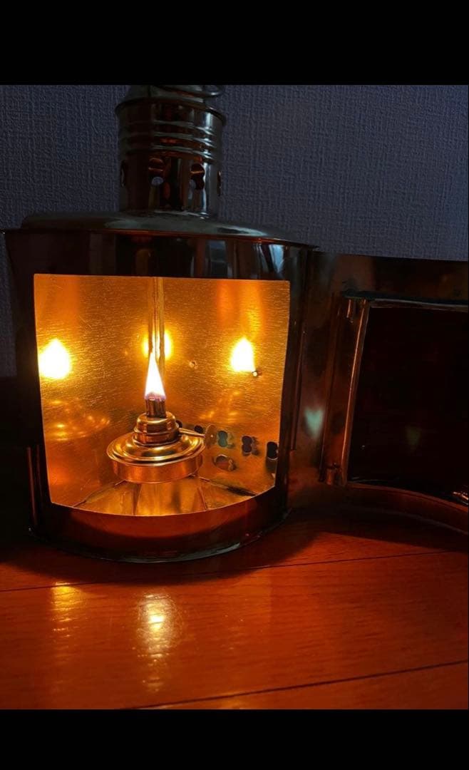 ビンテージ航海灯　右舷・左舷セット　オール真鍮製　マリンランプ