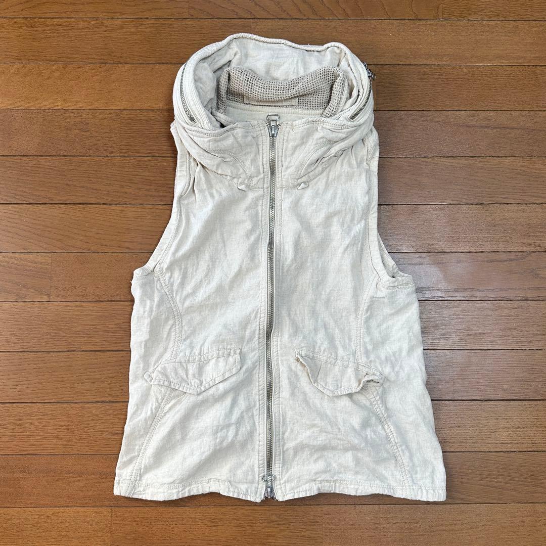 goa ゴア フード付き ジップベスト 麻 archive