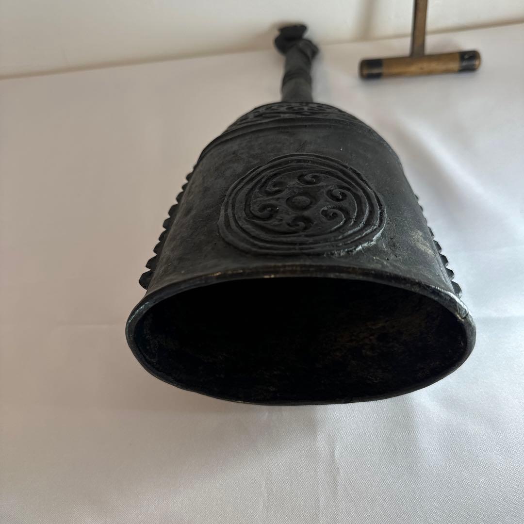 吊鐘　古銅 釣鐘 金属 工芸品　骨董　古道具　青銅器