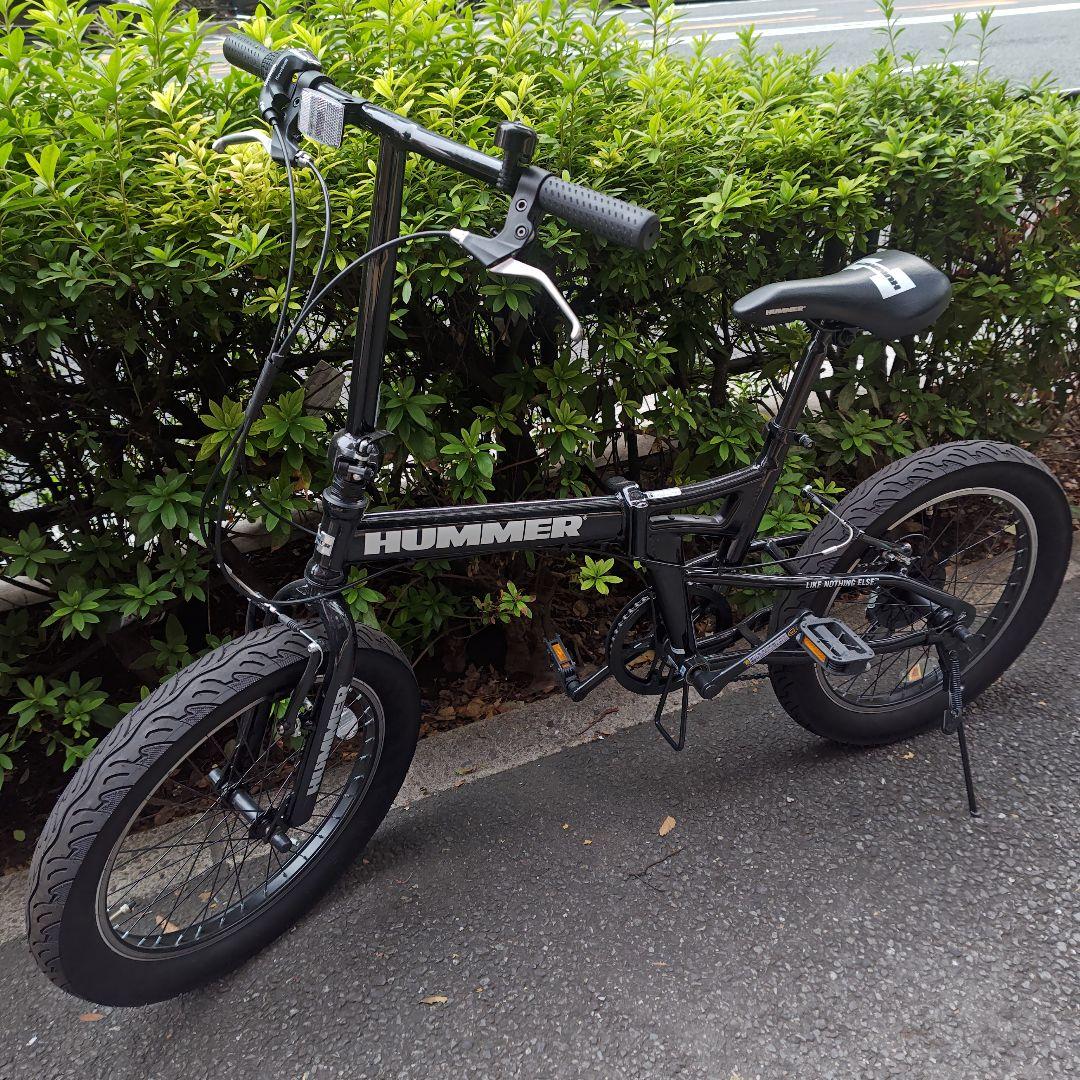 販売証明書あり HUMMER 折りたたみ自転車 ブラック 手渡し販売のみ