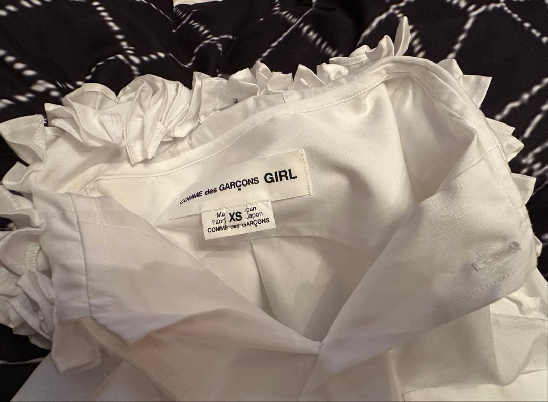 コムデギャルソン GIRL フリルフード シャツ ブラウス木村カエラ