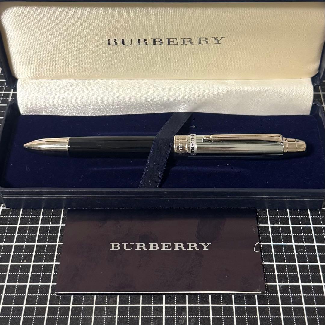 バーバリー マルチペン サンドリンガムシリーズ シルバー×ゴールド×ブラック