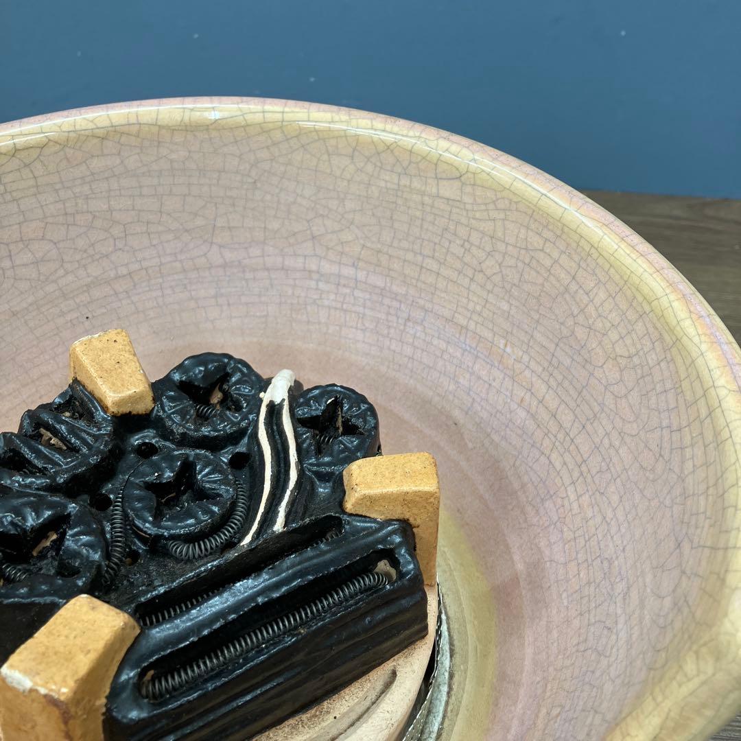 C-4 昭和レトロ 茶道具 野々田商店 電熱式 風炉 100V 400W 陶器製