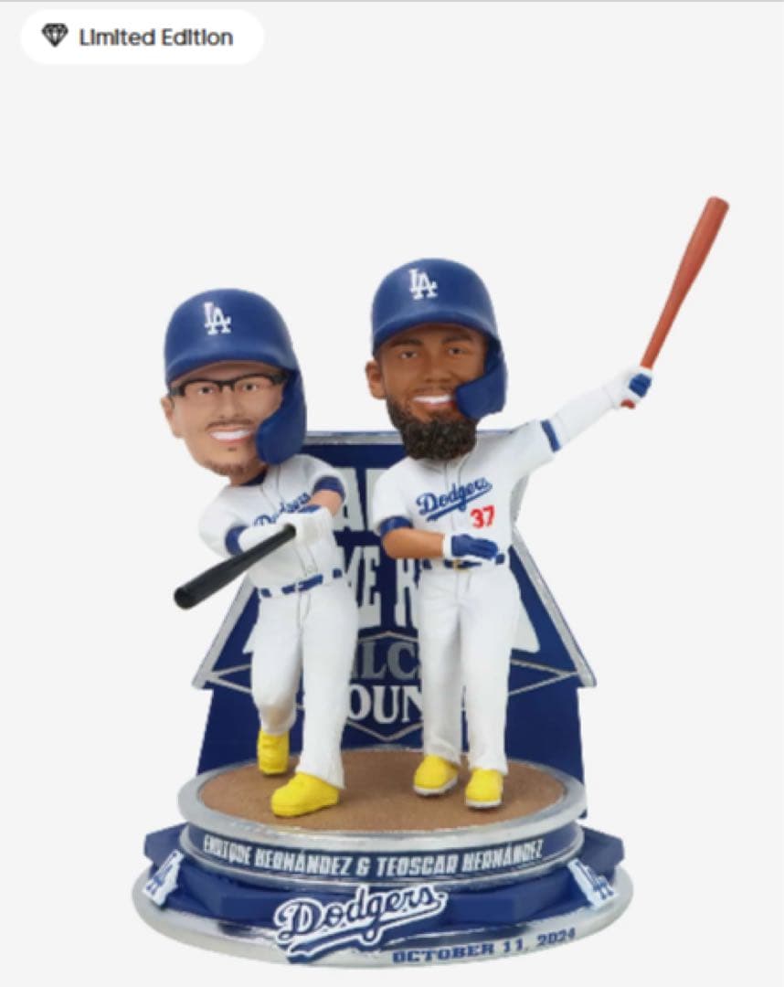 テオスカー、キケ・ヘルナンデス ポストシーズン第5戦ホームラン記念 ボブルヘッド