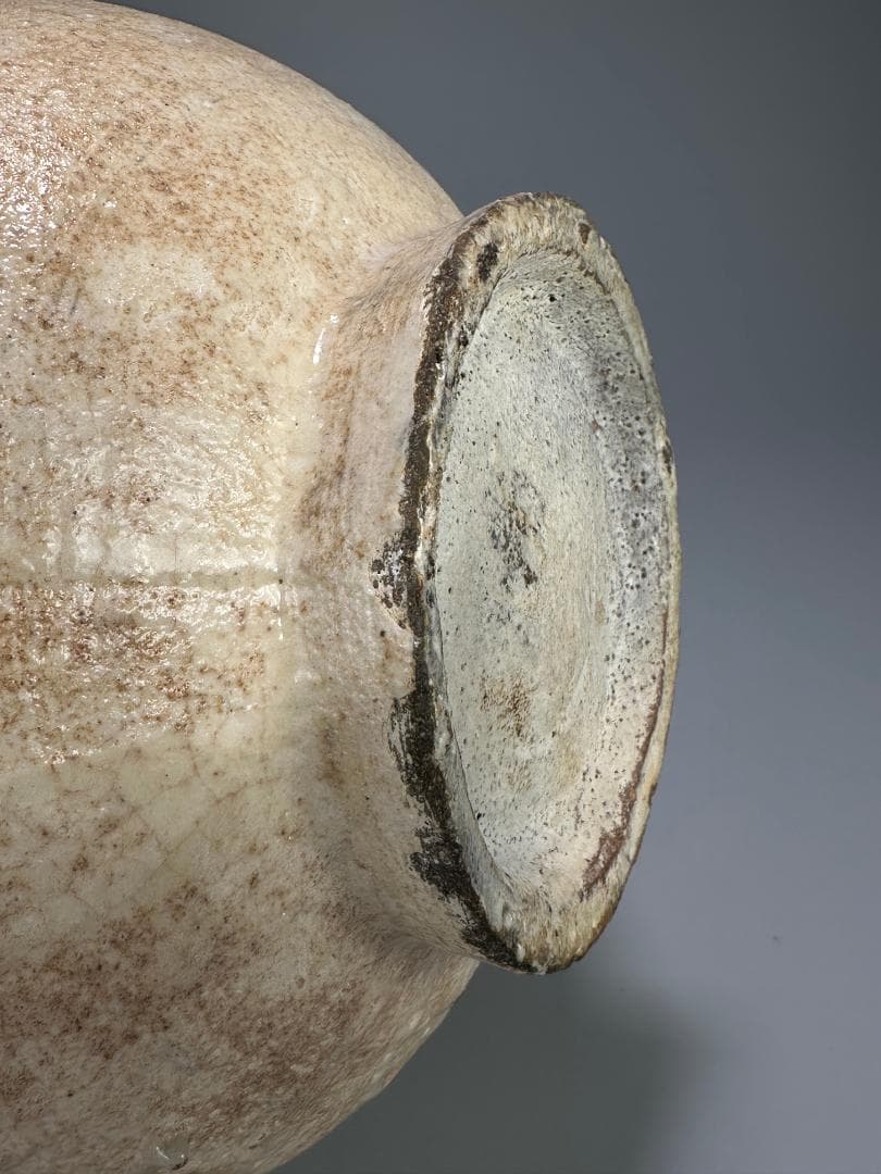 韓国美術　李朝時代　15～16世紀　李朝中期　刷毛目花瓶　華道具