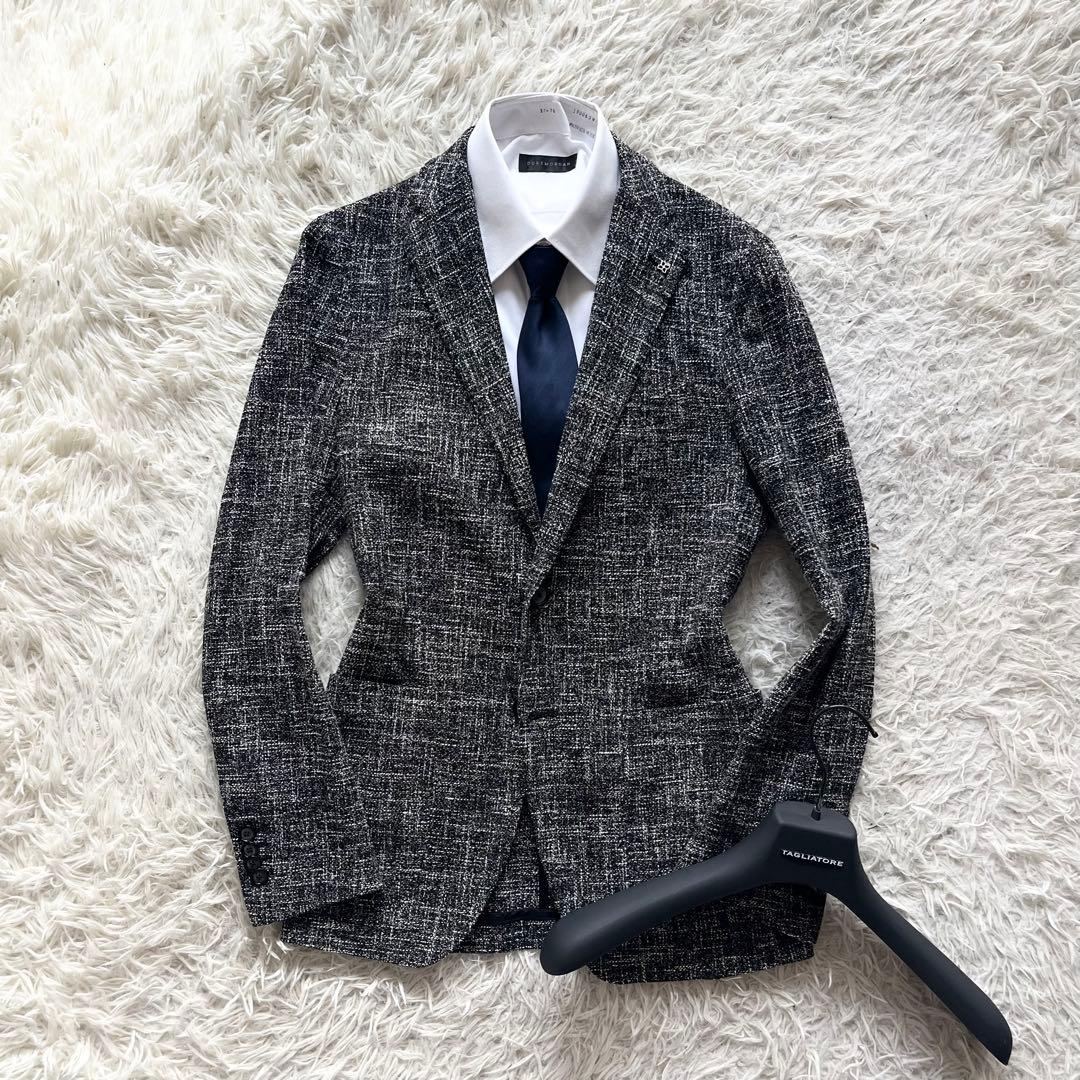 <美品>TAGLIATORE モノトーン コットン ジャケット サイズ44
