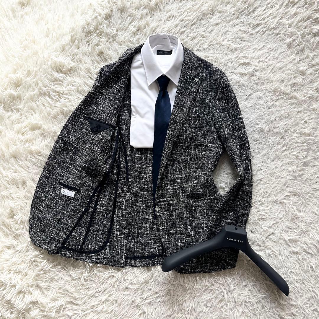 <美品>TAGLIATORE モノトーン コットン ジャケット サイズ44