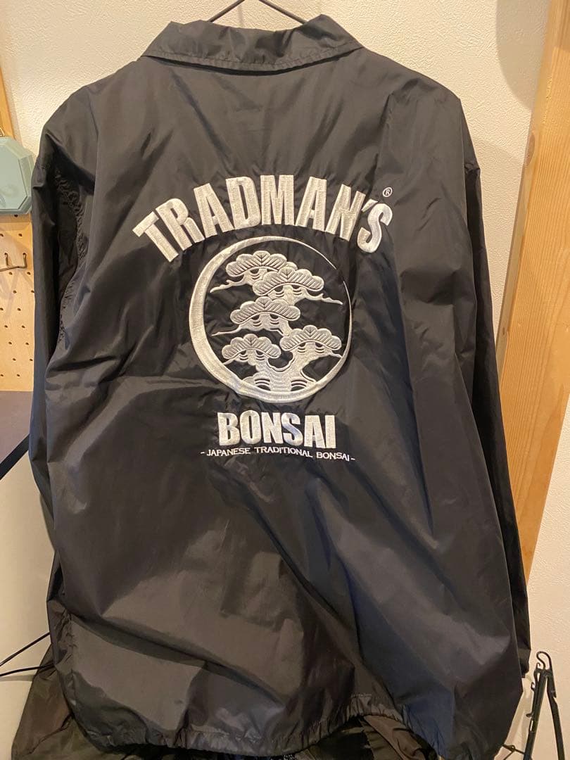 tradman's bonsai 刺繍コーチジャケット　XL ブラック