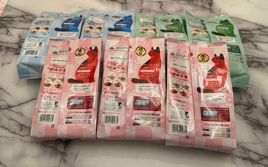 Petline 懐石 2つのごほうび　65g×10袋×10セット(3種)