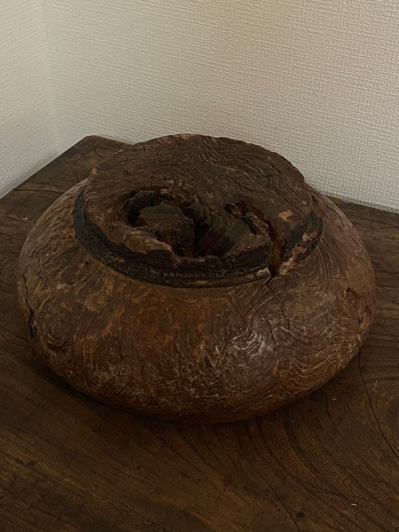 1930年代 アフリカ古木 削り出し特大ボウル 古道具坂田