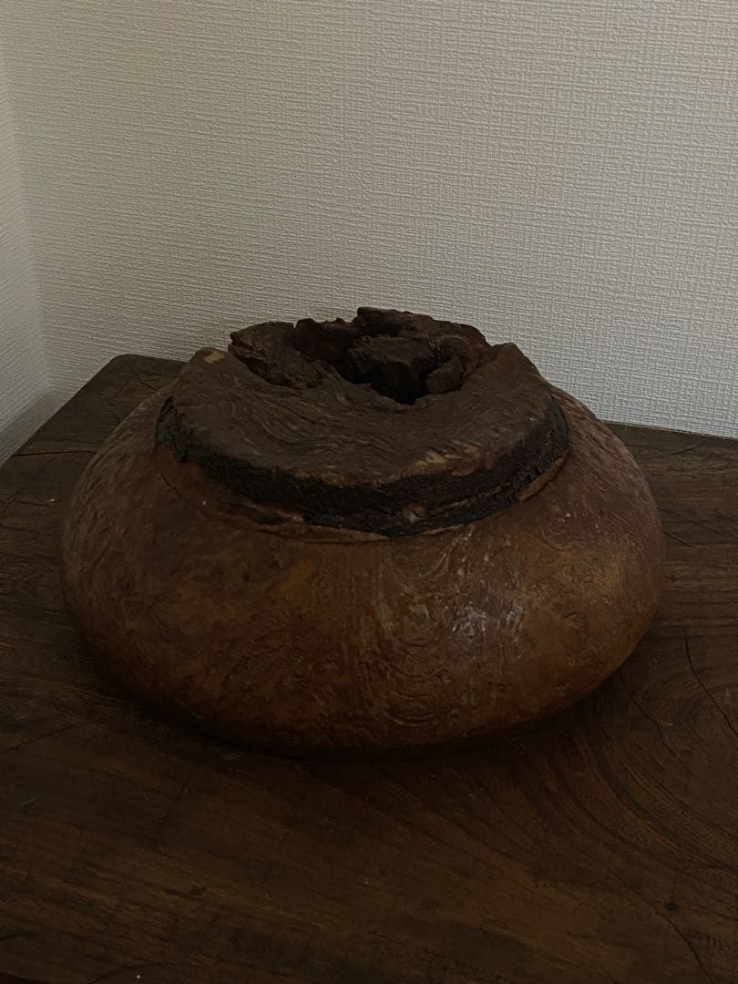 1930年代 アフリカ古木 削り出し特大ボウル 古道具坂田
