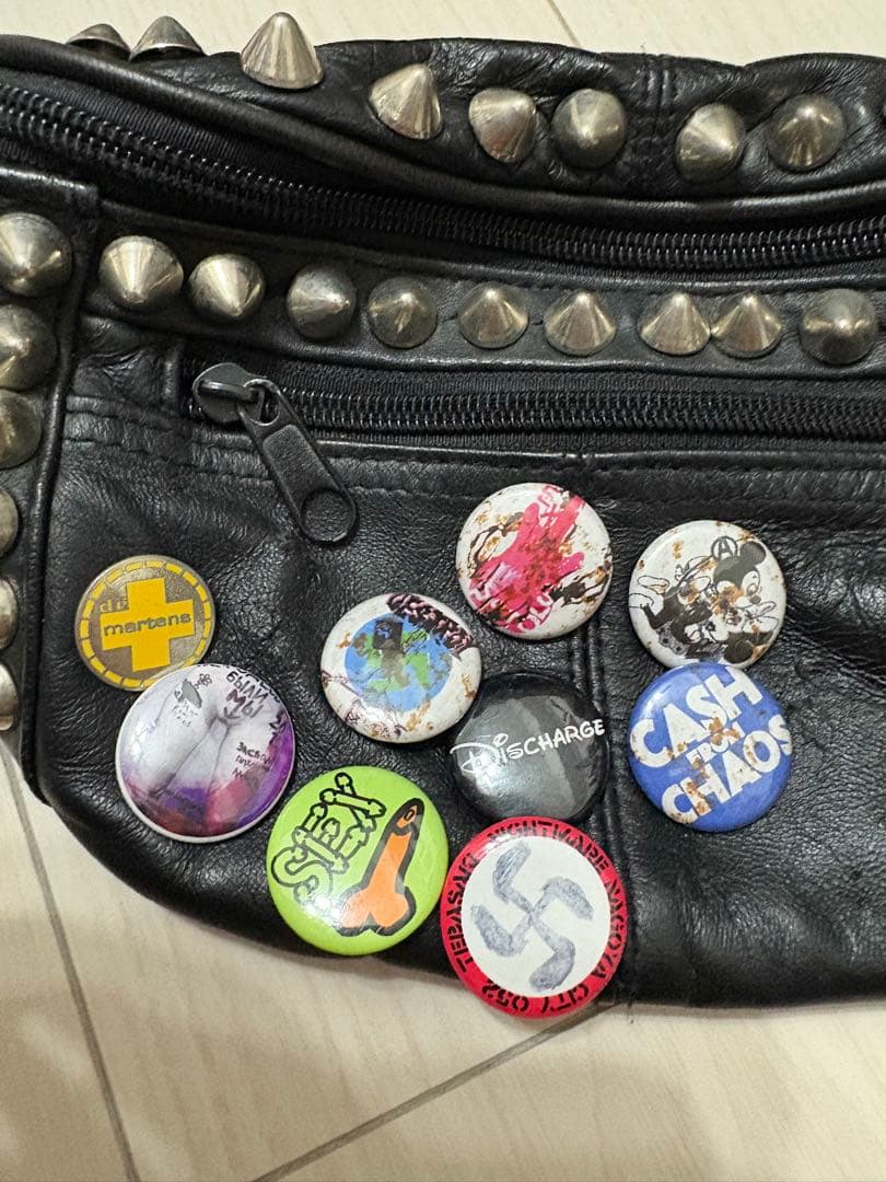平成 パンク 缶バッジウェストポーチ