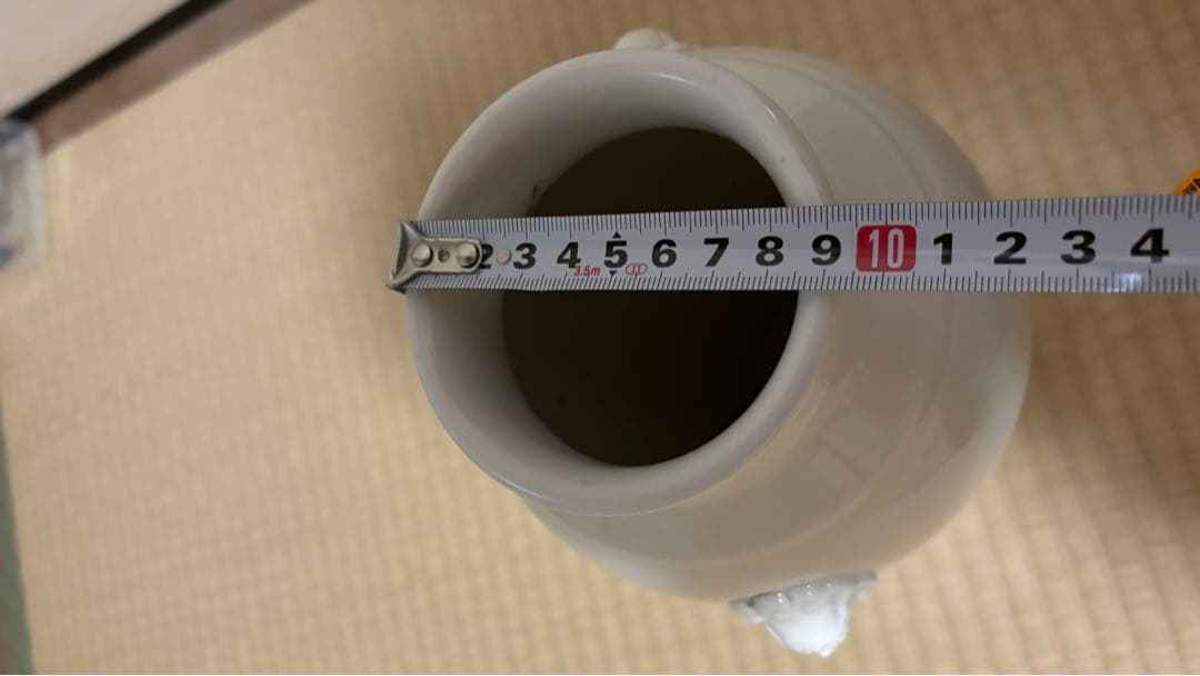 清時代　中国古美術　骨董品　唐物 白磁獅耳花瓶 壺 徳化窯