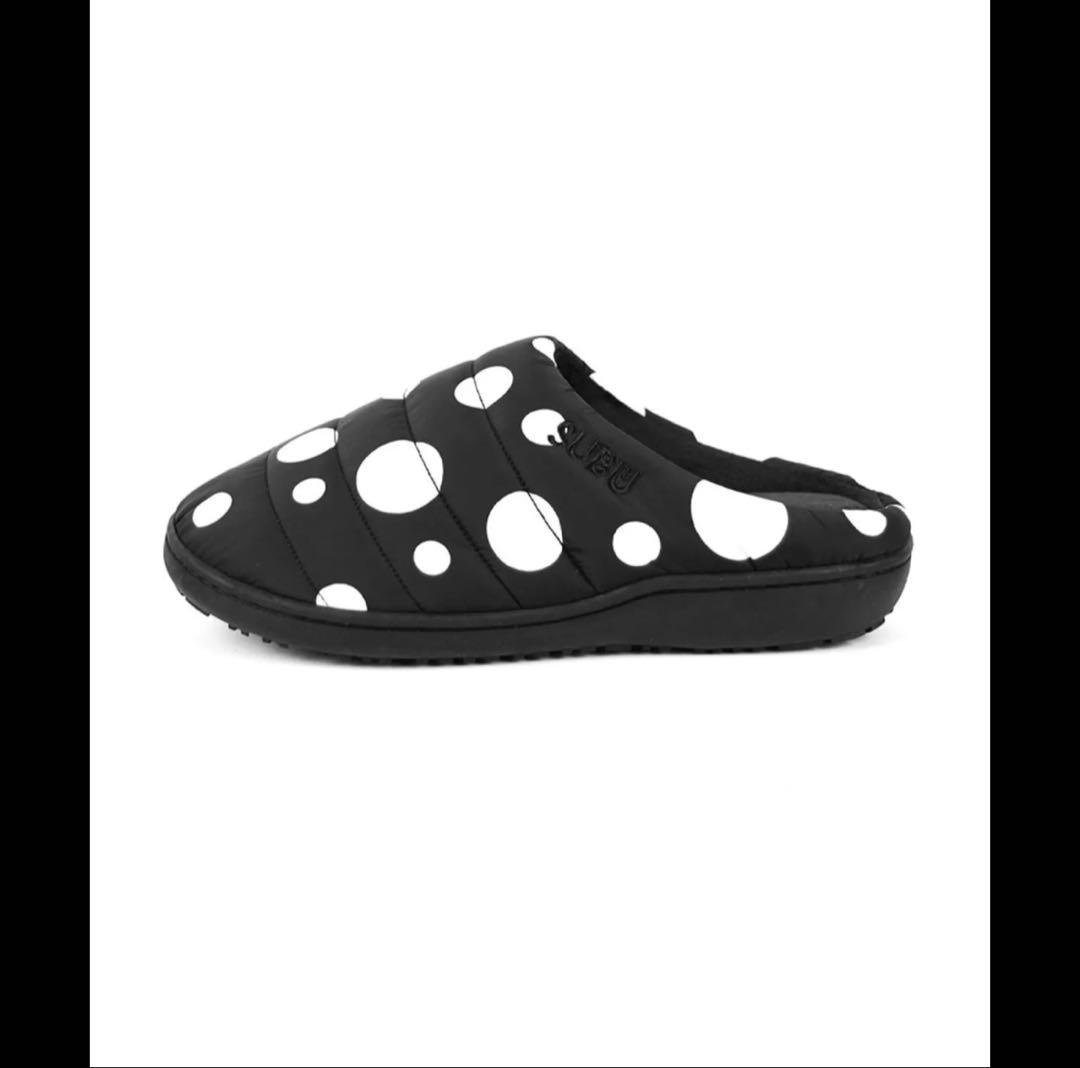 ドット模様 サボサンダル 黒/白