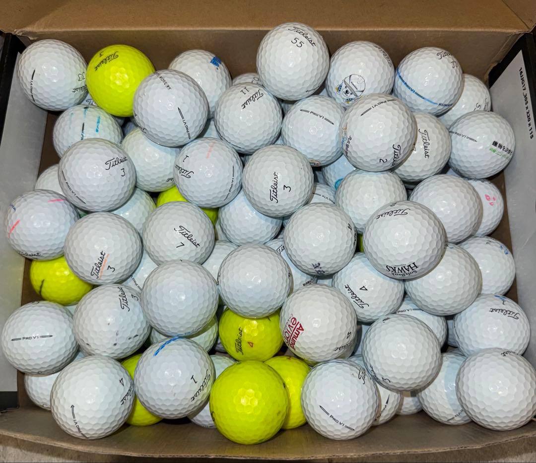 【美品】タイトリスト V1•V1X 混合ロストボール　108球