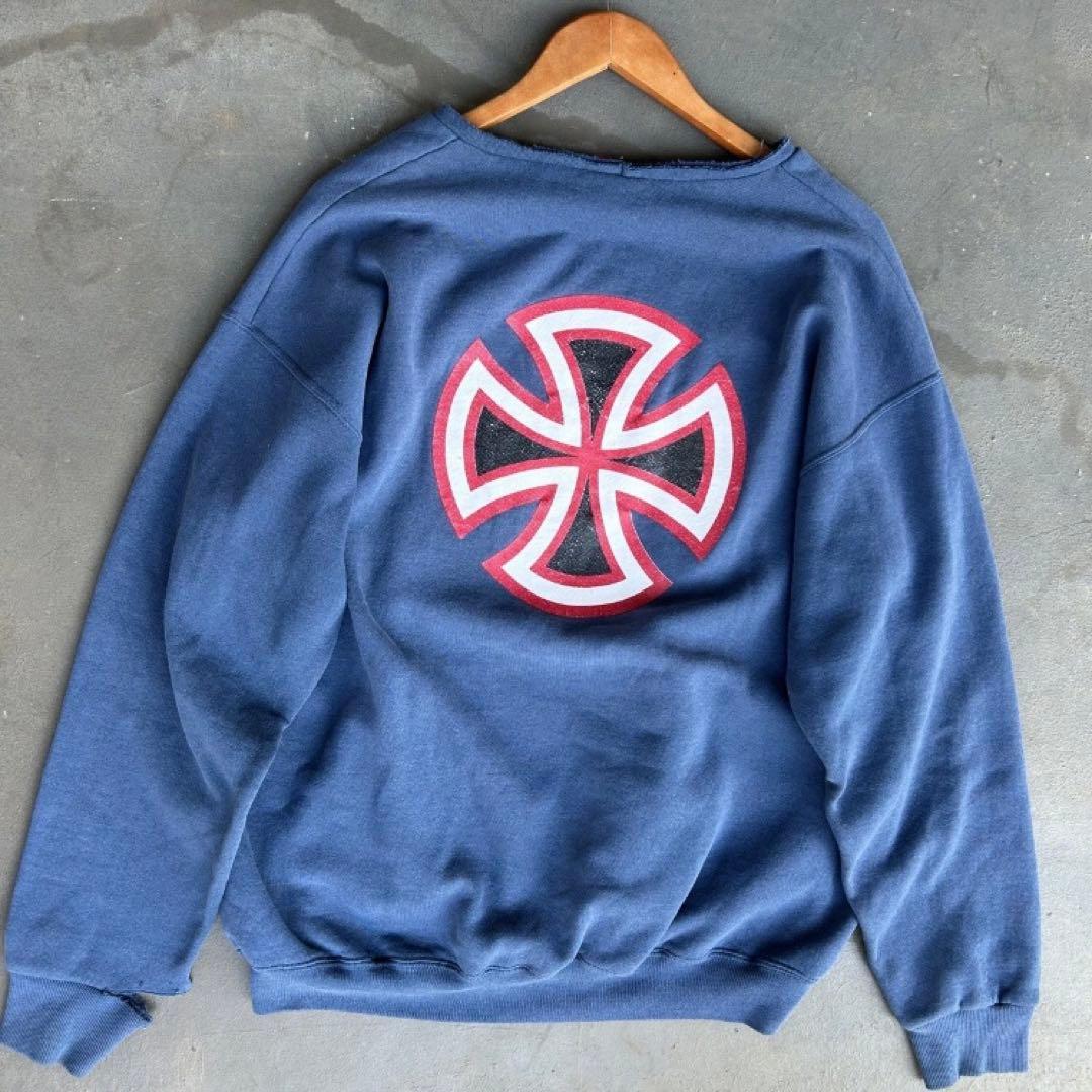 90s INDEPENDENT アイアンクロス スウェット XL