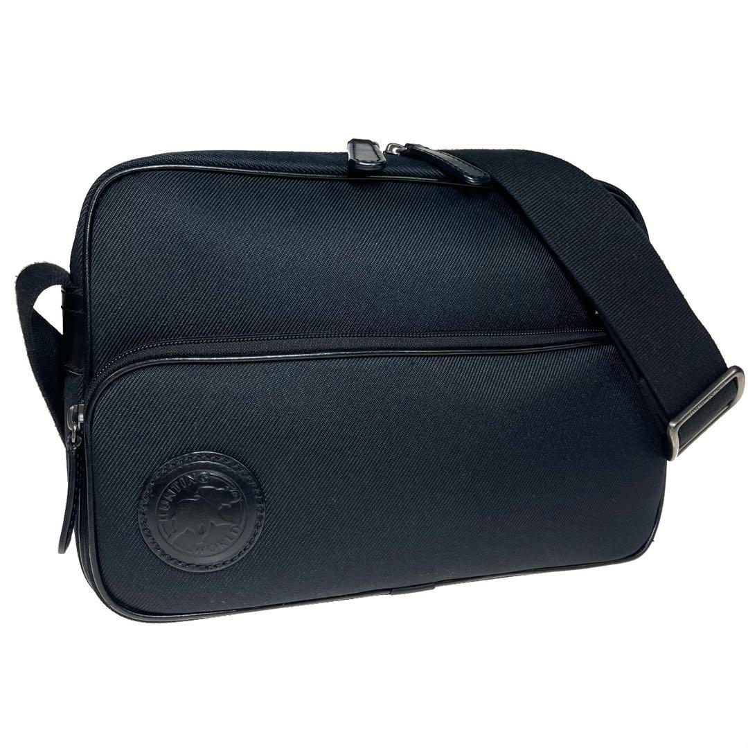 美品 HUNTING WORLD ショルダーバッグ キャンバス a781