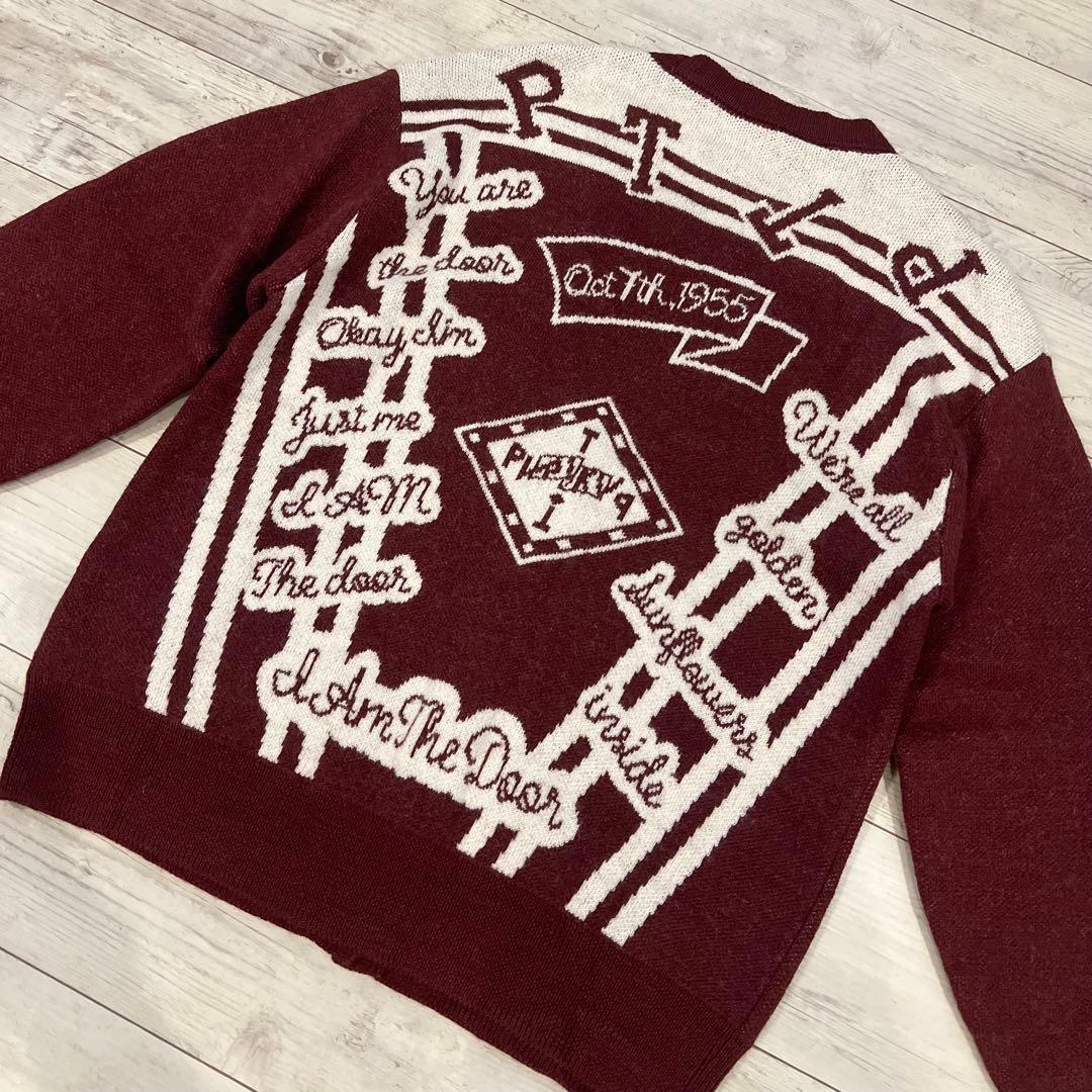 ＜6(ROKU)＞WOOL WAPPEN V NECK CARDIGAN