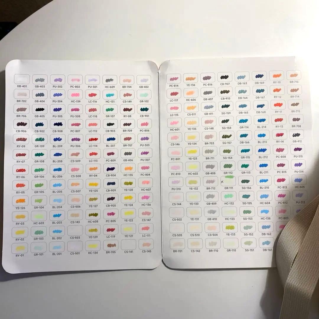 【美品】アクリルマーカー　192色　バック付き　ほぼ未使用　ペン　塗り絵