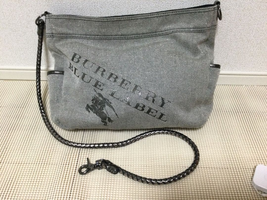 バーバリー BURBERRY BLUE LABEL 2way ロゴプリントバッグ