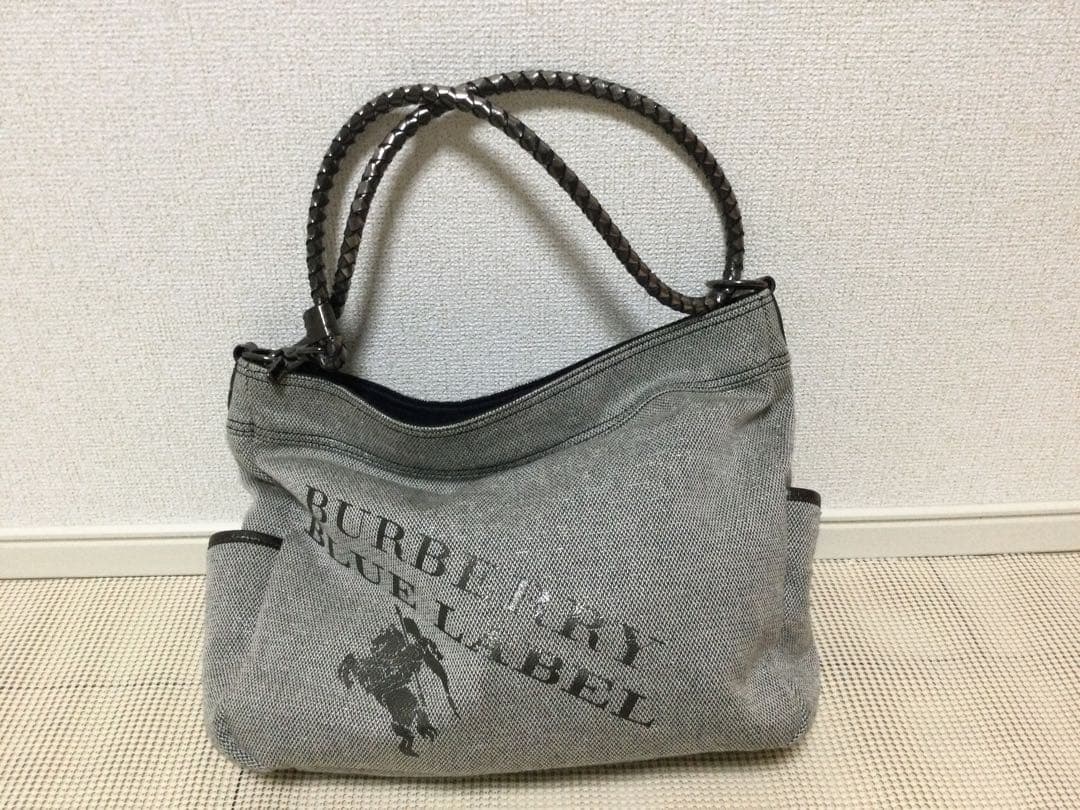 バーバリー BURBERRY BLUE LABEL 2way ロゴプリントバッグ