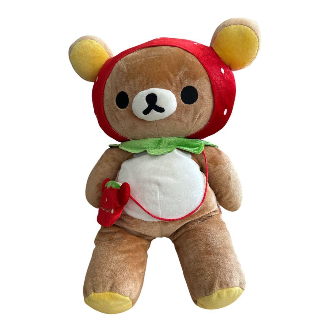 希少品　サンエックス　リラックマ　イチゴ　ぬいぐるみ　受注生産品　ローソン限定