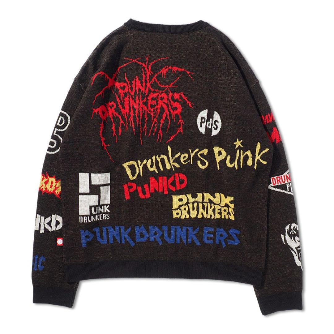 ロゴいろいろニット PUNKDRUNKERS
