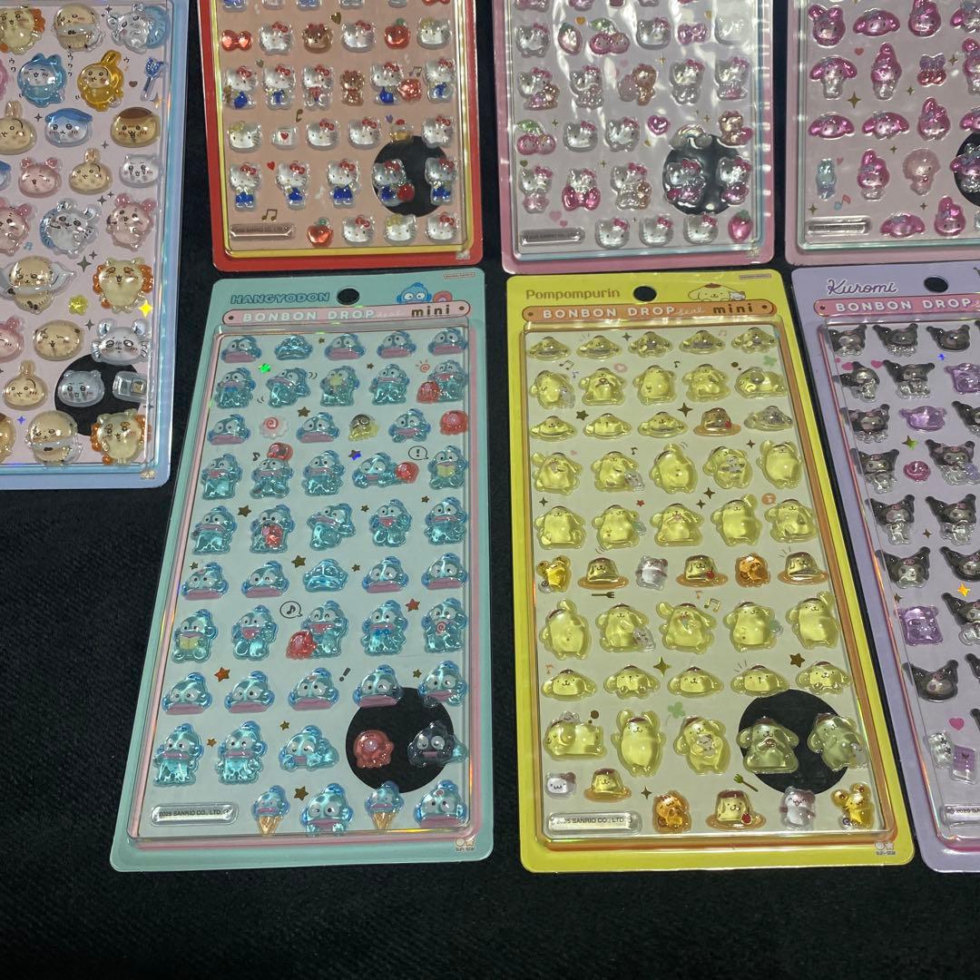 ボンボンドロップシール　サンリオ8枚セット　ちいかわ1枚