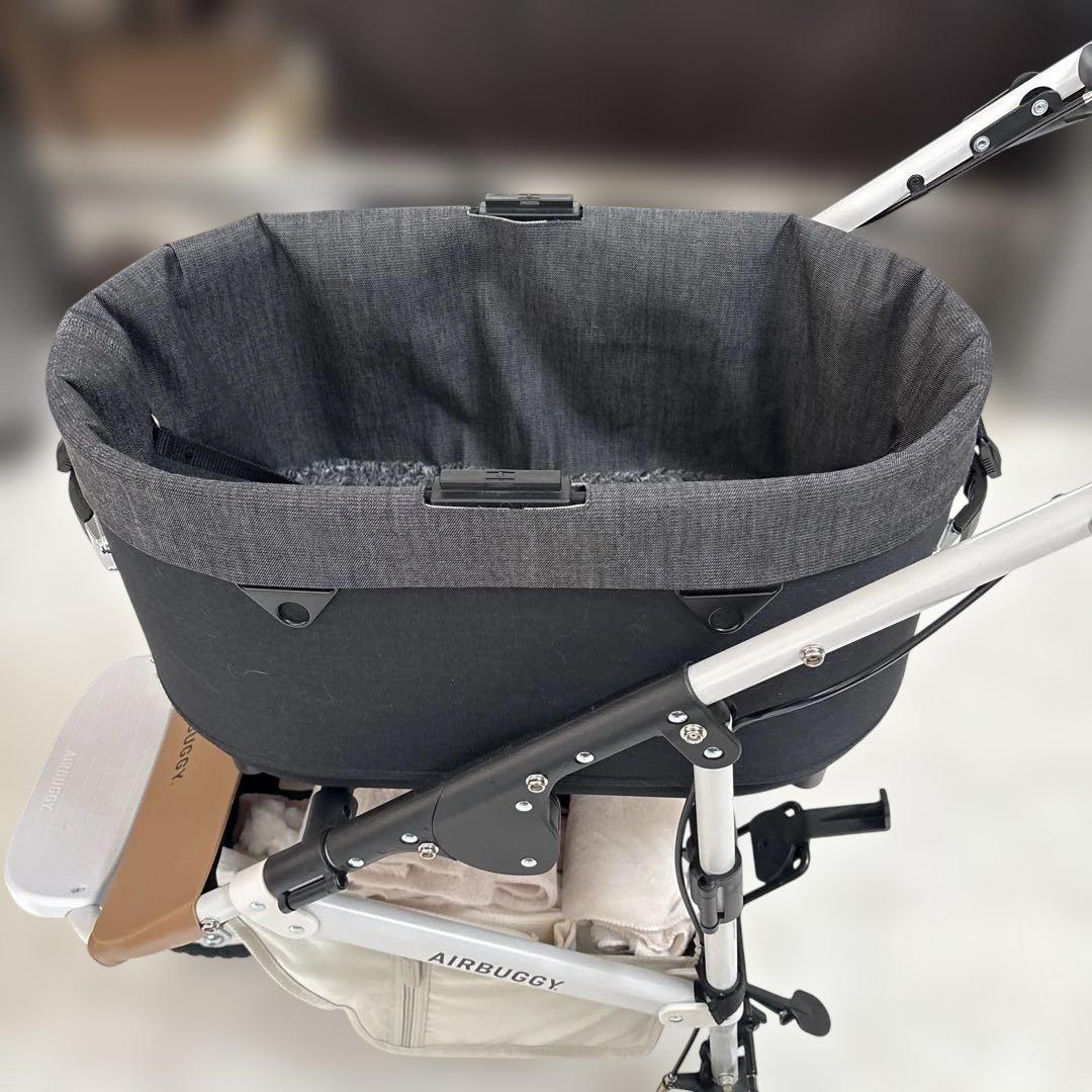 エアバギートーム3 コットカバー(レギュラーサイズ)デニム×ボア　黒系2点セット