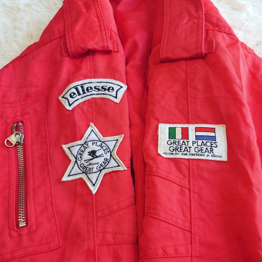 エレッセ スキー スノーボードウェア セットアップ ロゴ刺繍 レトロ M
