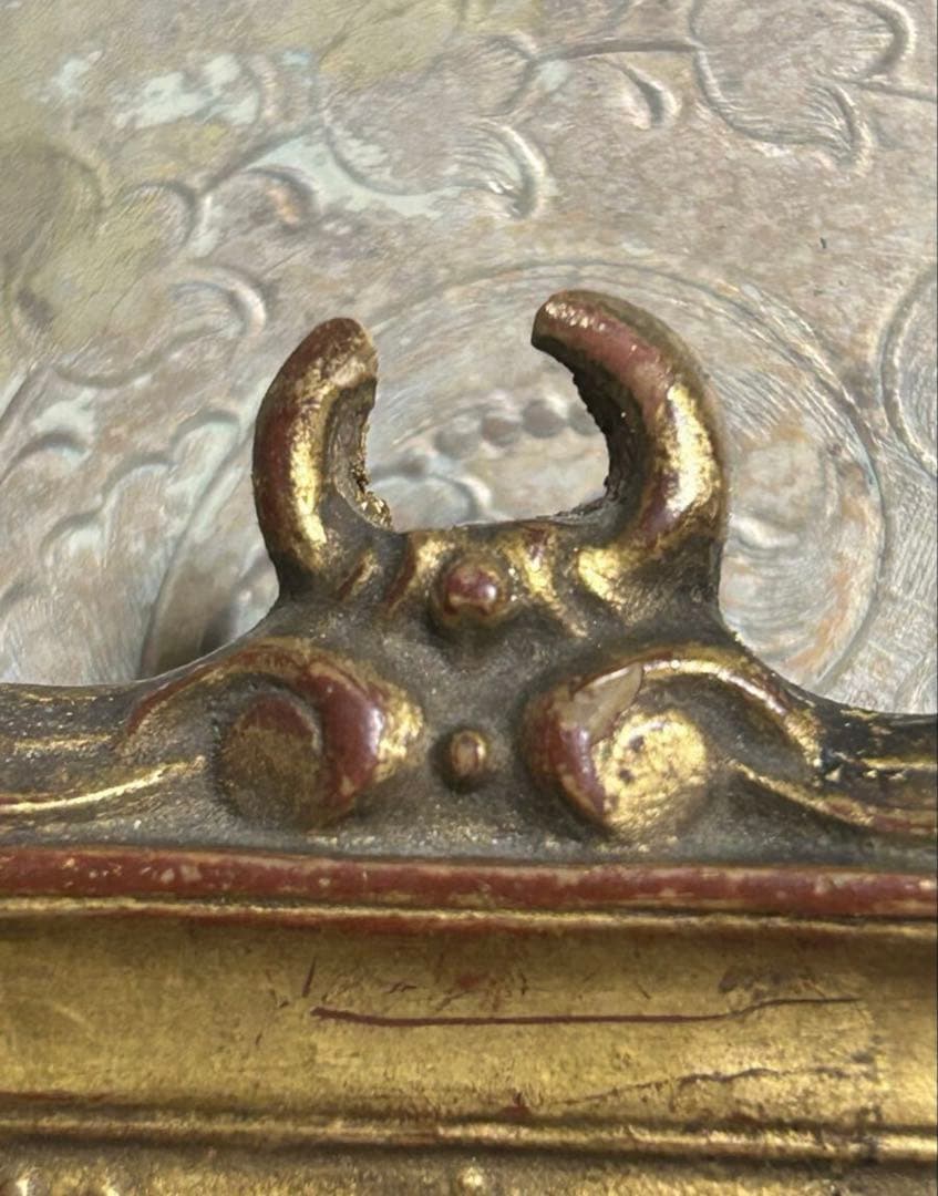 フランスアンティーク写真立て　インテリアフォトスタンド　赤ちゃんの写真入り