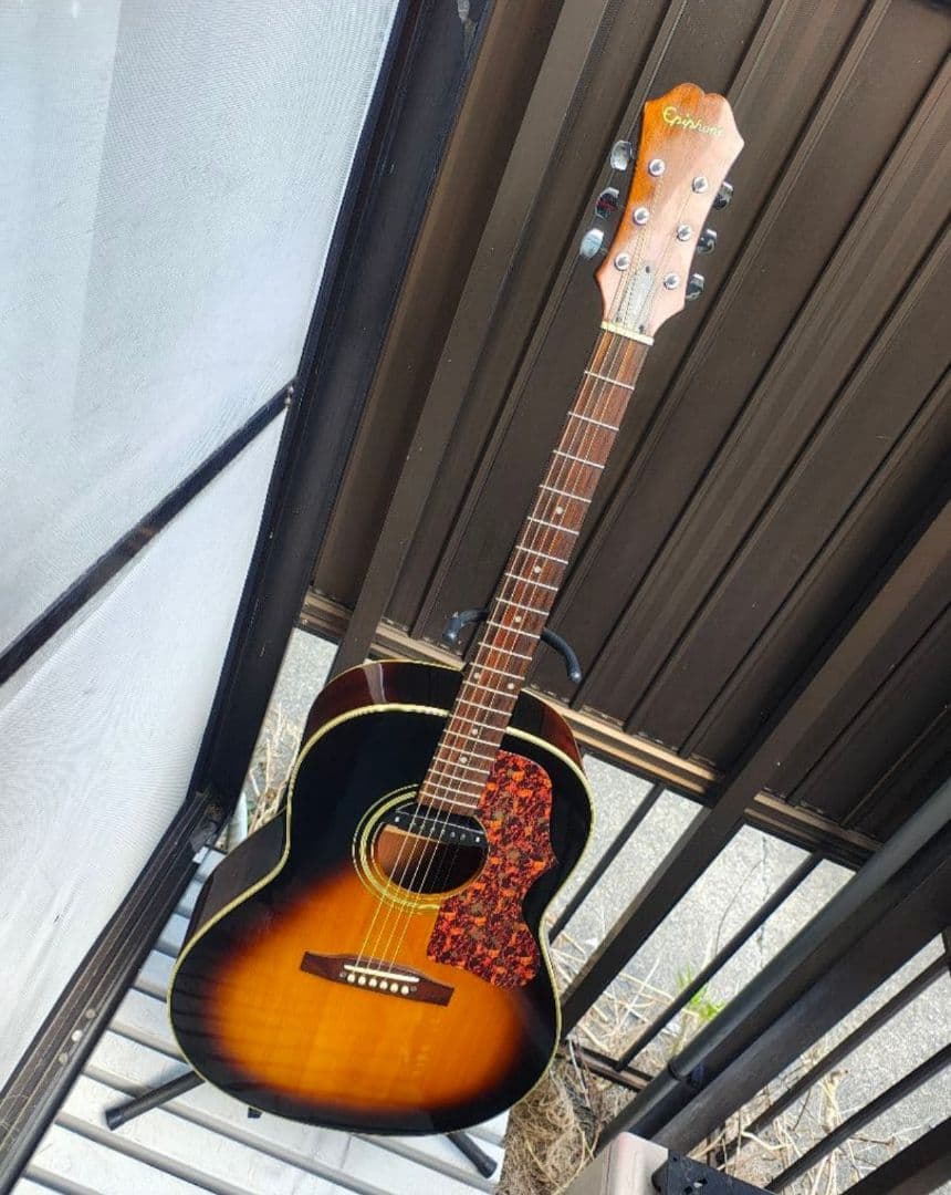 超美品 Epiphone AJ-15 VSB Wピックアップ付エレアコ
