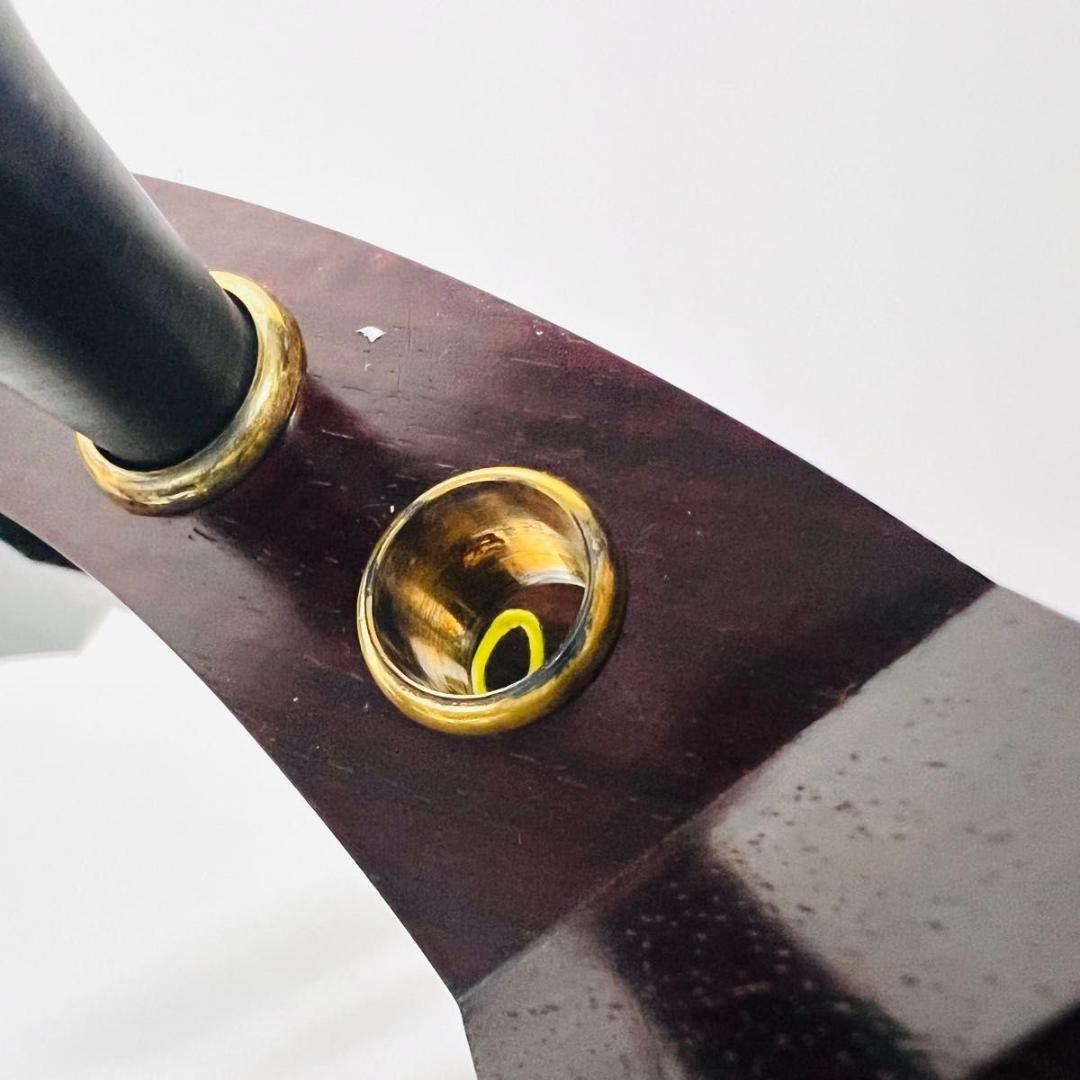 三味線　ハードケース付　中棹　K9 紅木 虎トチ 綾杉胴 金細 棹2.8cm