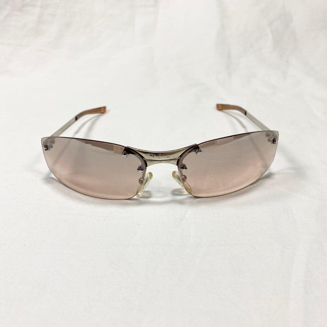 美品✨Christian Dior MINIPOP リムレスサングラス ブラウン