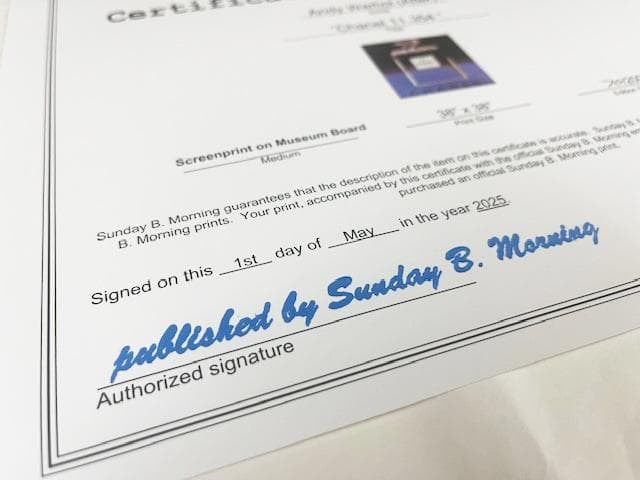 額装品証明書付/シャネル/サンデー B モーニング/ウォーホル/ CHANEL