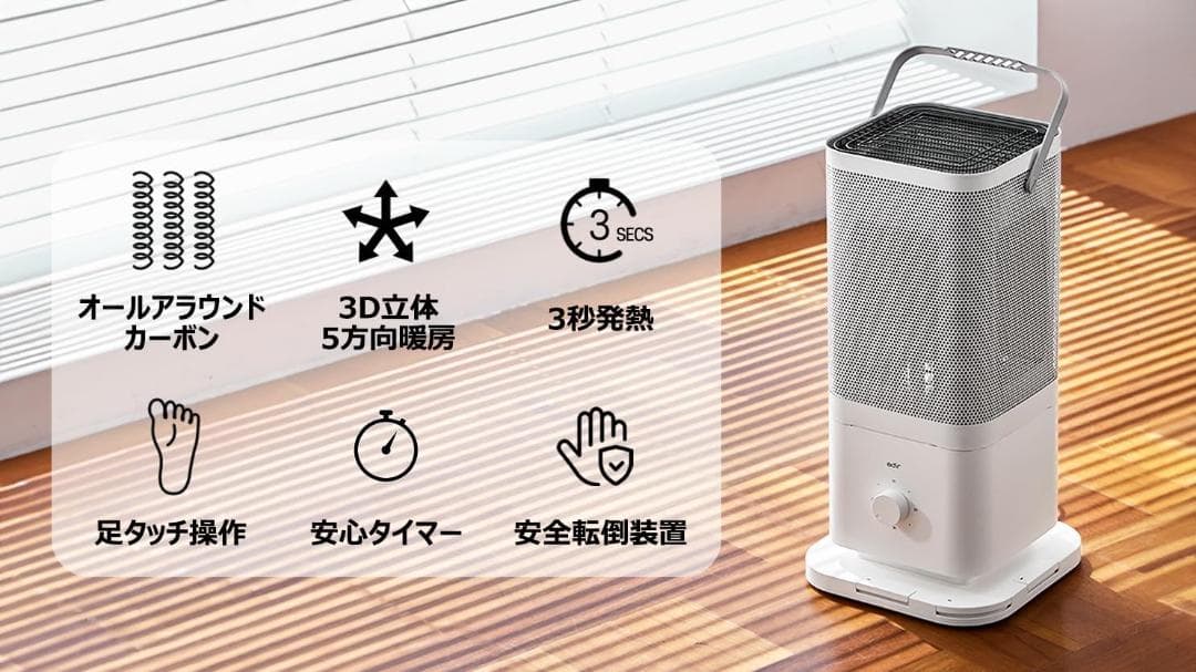 新品未開封　edir エディル 5面 カーボンヒーター