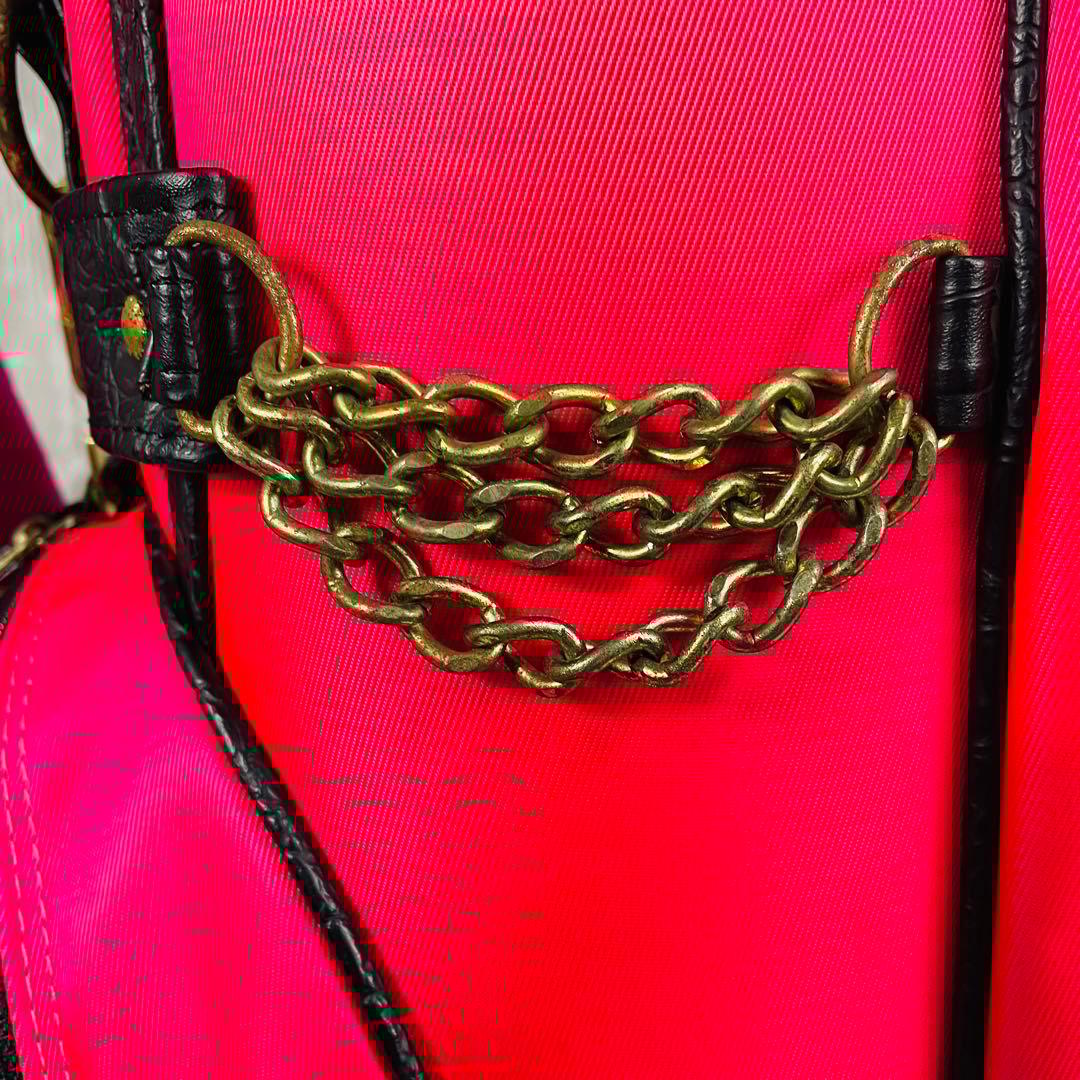 【希少品】BVLGARI ブルガリ キャディバッグ 型押し ロゴ刺繍 ピンク