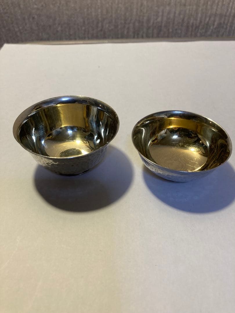 純銀　盃　2点