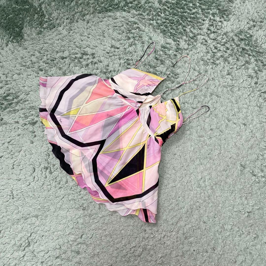 【美品】EMILIO PUCCI エミリオプッチ シルクキャミソールトップス