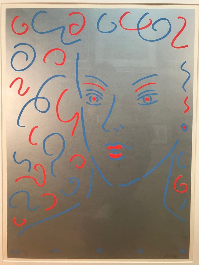 宮内ハルオ　「女神 in New York 」　シルクスクリーン　直筆サイン有り