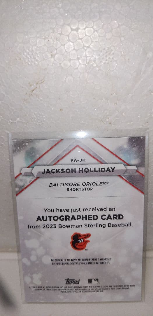 ゲームセンター・ゲームカード BOWMAN STERLING JACKSON HOLLIDAY